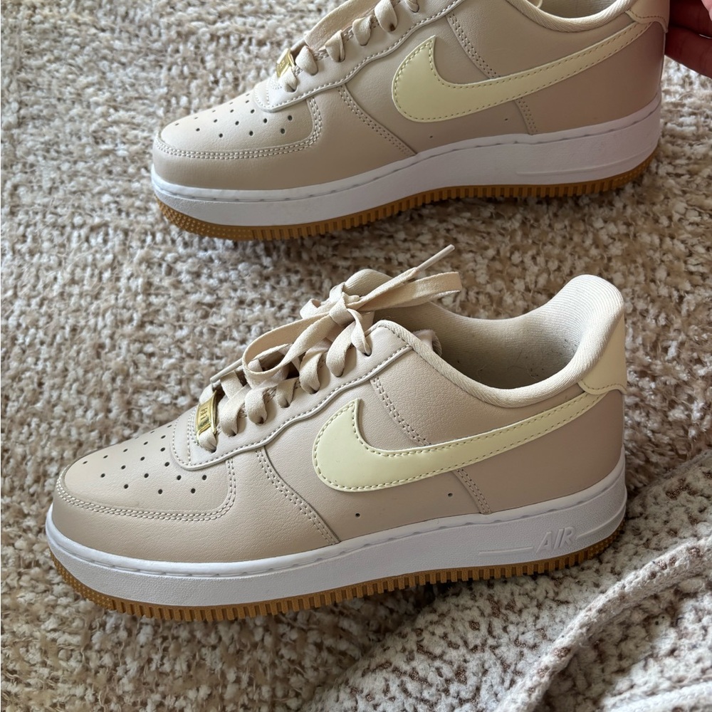 Nike Cream and Off-White Sneakers